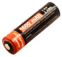 Cylindrical cell 14500, AA, Li-Ion, 1.5V, 1600mAh, with USB charging port