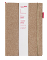 TRANSOTYPE senseBook RED RUBBER A4 75020402 kariert, L, 135 Seiten beige