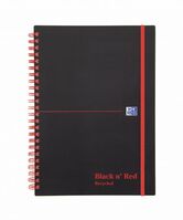 Black n Red A5 Wirebound Polypropylene Cover Notebook Recycled Ruled 140(Pack 5)