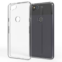 NALIA Case compatible with Google Pixel 2, Mobile Phone Back-Cover Ultra-Thin Silicone Soft Skin Protector, Shock-Proof Crystal Clear Rubber Gel Bumper Flexible Slim Transparent...