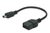 USB 2.0 adapter cable. OTG. type mini B - A M/F. 0.2m. USB 2.0 conform.