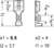 Unisolierte Flachsteckhülse, 6,3 x 0,8 mm, 0,5 bis 1,0 mm², AWG 20 bis 18, Messi