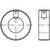 TOOLCRAFT 1061695 Állítógyűrűk Külső átmérő: 100 mm M10 DIN 705 Nemesacél 1 db