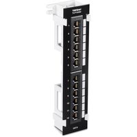 12-Port Cat6 Unshielded Wall , Mount Patch Panel with ,