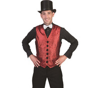 gilet rouge à  paillettes homme taille l/xl