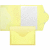 Schreibmappe A4 PP mit Schreibblock Klettverschluss gelb transluzent