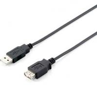 Equip 128850 USB 2.0 Extension Cable, 1.8m, A->A, M/F, black