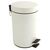 Bolero White Pedal Bin in Stainless Steel with Removal Inner Bucket 3L