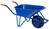 Ivana bouw kruiwagen 85L - blauw - ovale buis