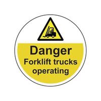 Floor Signs - danger forklift trucks
