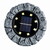 2er Set LED Solar-Erdspießstrahler SIENA, Steinoptik, rund, 1.2V, 3000K, mit Tageslicht-Sensor, dunkelgrau