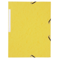 Lyreco 3 pólyás gumis mappa, A4, sárga, 10 darab/csomag