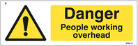 SPARTEX 14335G DANGER PEOPLE WORKING OVERHEAD (300X100MM) R/PLASTIC