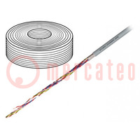Wire: data transmission; chainflex® CF211; 6x2x0.5mm2; grey; Cu