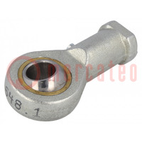 Testa articolata; 16mm; M16; 2; destra a girare,esterno; acciaio