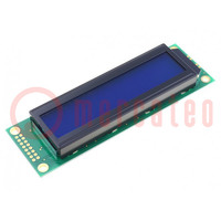 Display: LCD; alfanumeriek; STN Negative; 20x2; blauw; LED; PIN: 16