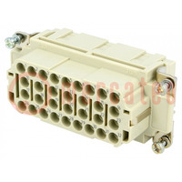 Connector: HDC; contact insert; female; Han® EE; PIN: 32; 32+PE