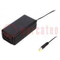 Power supply: switched-mode; 24VDC; 1.5A; Out: 5,5/2,1; 36W; 0÷40°C