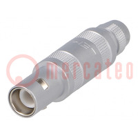 Conector: concéntricos; 0S; enchufe; macho; PIN: 1; para soldar