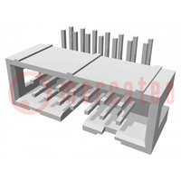 Buchse; IDC; männlich; PIN: 14; 90°-Winkel; THT; 1,27mm; System: 2x7