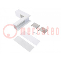 Connector 270°; white; aluminium; VARIO30-07
