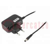 Power supply: switching; mains,plug; 9VDC; 1.4A; 13W; Plug: EU