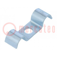 Screw mounted clamp; ØBundle : 9mm; Ømount.hole: 6mm; W: 12mm