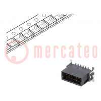 Connector: plaat-plaat; mannelijk; PIN: 12; 1,27mm; -55÷125°C; SMT