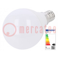 Lámpara LED; blanco caliente; E14; 220/240VAC; 470lm; P: 5,5W; 180°