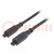 Cable; Nano-Fit; female; PIN: 2; Len: 1m; 8A; Insulation: PVC; tinned
