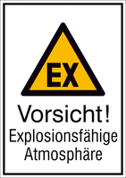 Modellbeispiel: Kombischild Vorsicht! Explosionsfähige Atmosphäre (Art. 21.a8010)