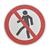 Antirutschbelag Bodenmarkierung AR 2, Ronden,Verbote, Durchm. 40 cm,Symbol: Für Fußgänger verboten