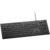 CANYON Multimedia wired keyboard, 104 keys, slim and brushed finish design, white backlight, chocolate key caps, RU layout (black)