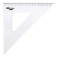College Dreieck 45°, Hyp. 25 cm, transparent, Teilung 18 cm