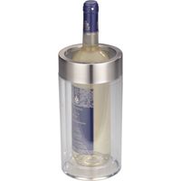 Produktbild zu Flaschenkühler Kunststoff, doppelwandig, mit Edelstahlring, transparent