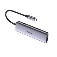 Ugreen 60718 laptop dock & poortreplicator Bedraad USB 3.2 Gen 1 (3.1 Gen 1) Type-C Grijs