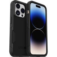 OtterBox Commuter Case for iPhone 14 Pro, Shockproof, Drop proof, Rugged, Protective Case, 3x Tested to Military Standard, Antimicrobial Protection, Black, No Retail Packaging