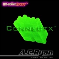 AC Ryan Connectx™ Floppy Power 4pin Female - UVGreen 100x Verde