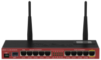 Mikrotik RB2011UIAS-2HND-IN wireless router Gigabit Ethernet Single-band (2.4 GHz) Black, Bordeaux