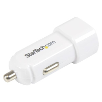 StarTech.com Cargador Blanco USB de 2 Puertos para Coche - de Alto Poder (17W / 3,4A)