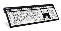 Logickeyboard NERO Tastatur USB AZERTY Französisch Schwarz, Weiß