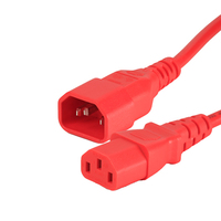 Cablenet 3m IEC C14 - IEC C13 Red PVC 1.0mm Power Leads