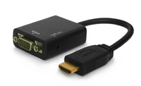 Savio CL-23 adapter kablowy 0,5 m VGA (D-Sub) HDMI Typu A (Standard) Czarny