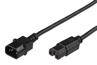 Microconnect PE011400 Stromkabel Schwarz 2,5 m C14-Koppler C15-Koppler