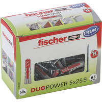 Fischer DUOPOWER 5 x 25 S LD 50 pieza(s) Anclaje de expansión 25 mm