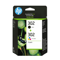 HP Pack de 2 cartouches d'encre noire/3 couleurs authentiques 302