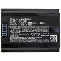 CoreParts MBXCAM-BA474 batterij voor camera's/camcorders Lithium-Ion (Li-Ion) 2000 mAh
