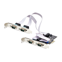 StarTech.com 4-Port PCIe Seriële Adapter Kaart, Quad PCI Express naar RS232/RS422/RS485 (DB9) Serial Kaart, Incl. Low-Profile Beugel, 16C1050 UART, Windows/Linux, TAA Compliant,...