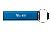 Kingston Technology IronKey Keypad 200 USB flash meghajtó 256 GB USB A típus 3.2 Gen 1 (3.1 Gen 1) Kék