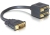 DeLOCK Adapter DVI25 M > 2x DVI25 F cable DVI 0,2 m DVI-I Negro